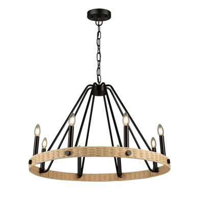 Perris 8 Light Large Chandelier by Artcraft - AC11718BK