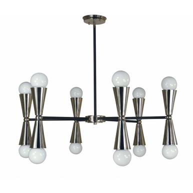 Equinox 12 Light Large Chandelier by Framburg - 3036BN_MBLACK