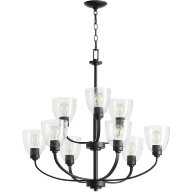 Reyes 9 Light Chandelier 30.5 Inches Tall and 31.25 Inches Wide by Quorum  - 6060-9-69