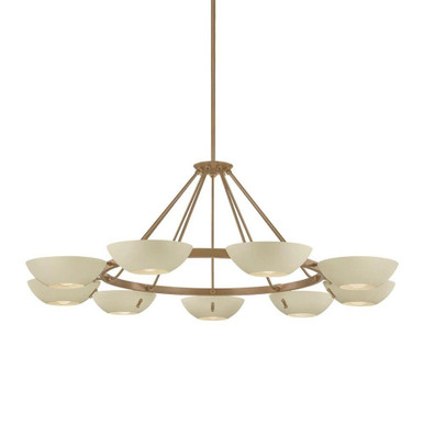 Alturas 9 Light Chandelier 20.25 Inch Tall and 55 Inch Wide by Troy - F2155-PBR/SSD