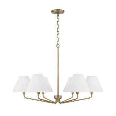 Chadwick 6 Light Chandelier 22.25 Inch Tall and 34 Inch Wide by Capital - 456661