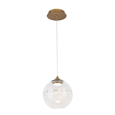 Bistro 9W 1 LED Small Pendant by Dweled - pd-20010-ab