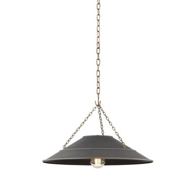 Arcane 1 Light Large Pendant by Troy - F1223-PBR/GRA