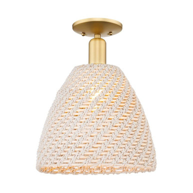 Natural Ballston Dome 1 Light Semi Flush Mount 12 Inch Wide by Innovations - 716-1C-NBD-12_P