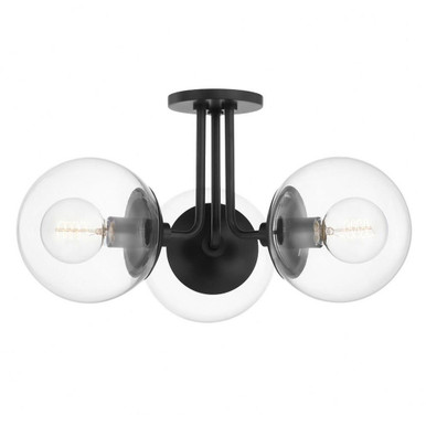 Meadow 3 Light 20.25 Inch Wide Semi Flush Mount by Mitzi - H503603