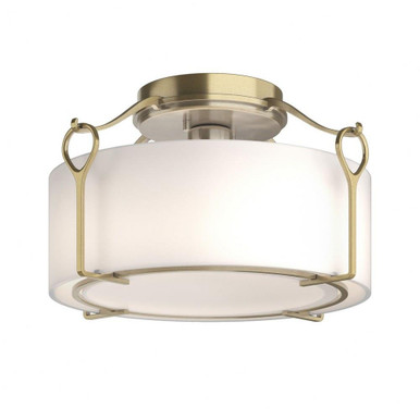 Bow 1 Light Metal 13.2 Inch Wide Semi Flush Mount by Hubbardton Forge - 121142HF