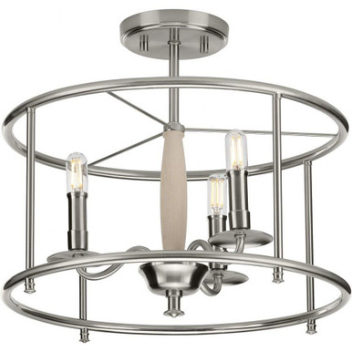 Durrell 3 Light 16 Inch Wide Semi Flush Mount by Progress - P350150