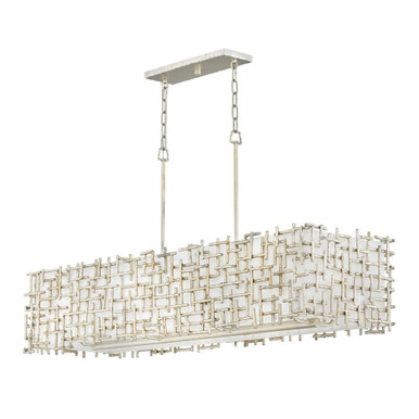 Farrah 8 Light Medium Linear Chandelier by Fredrick Ramond - FR33105