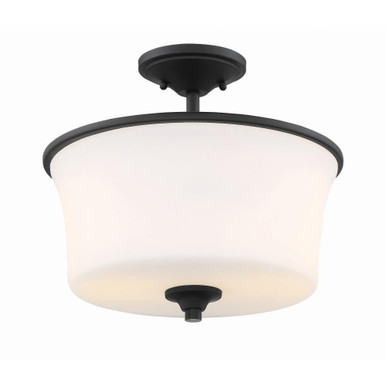 Gwyneth 2 Light 13 Inch Wide Semi Flush Mount by Craftmade - 50452-FB-WG