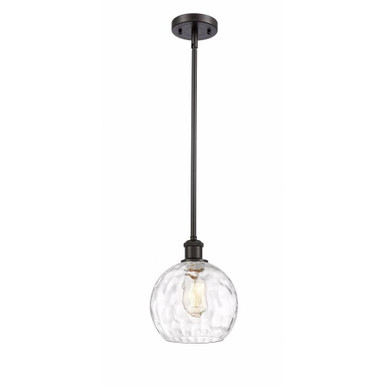 Athens Water Glass 1 Light Contemporary Small Pendant by Innovations - 516-1S-G1215-8