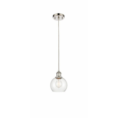 Athens 1 Light Mini Pendant 9.88 Inch Tall by Innovations - 516-1P-G12-6
