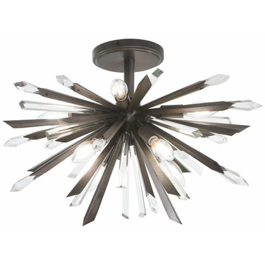 Elsa 8 Light 23 Inch Wide Semi Flush Mount by Minka Metropolitan - N1946-766