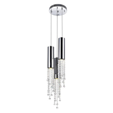 Extended 3 Light Small Pendant by CWI - 5081P10C-R