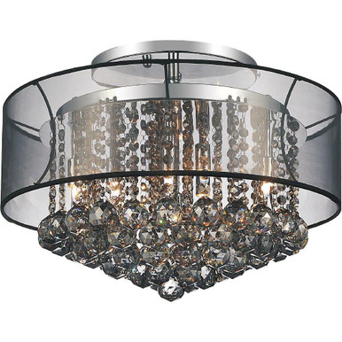 Radiant 9 Light 20 Inch Wide Flush Mount by CWI - 5062C20C (Smoke + B)