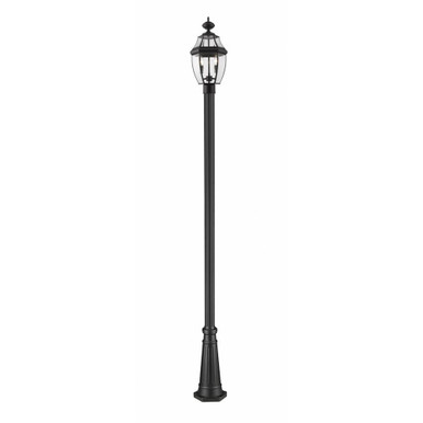 Westover 2 Light Outdoor Post Mount Lantern 10 x 112.25 Inches by Z-Lite - 580PHM-519P-BK