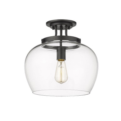 Joliet 1 Light 13 Inch Wide Semi Flush Mount by Z-Lite - 473SF13-MB
