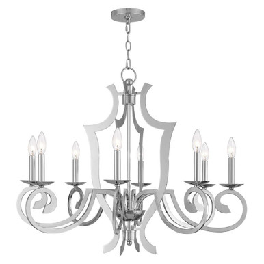 Aldrich 8 Light Large Chandelier by Livex - 41008-05
