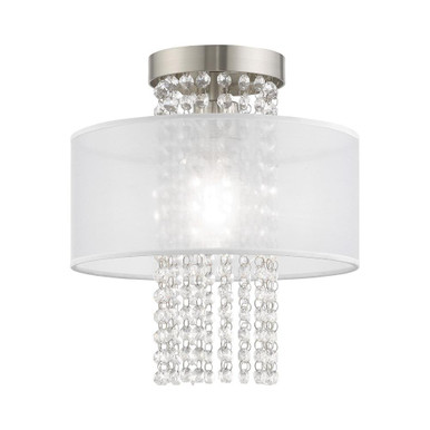 Bella Vista 1 Light 11 Inch Wide Flush Mount by Livex - 41124-91