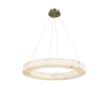 LumenAria Medley 50W 1 LED Ring Pendant 32 Inch Wide by Justice Design - FAL-8223-BRSS