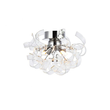 Ritz 4 Light 14 Inch Wide Flush Mount by Elegant - 2104f14c