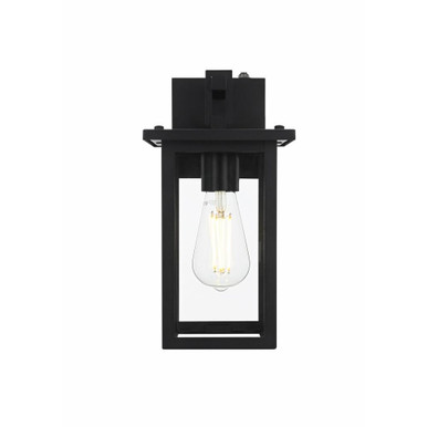 Venango 1 Light Outdoor Wall Sconce 12.5 Inch Tall X 6 Inch Wide by Elegant - OD324W12BK