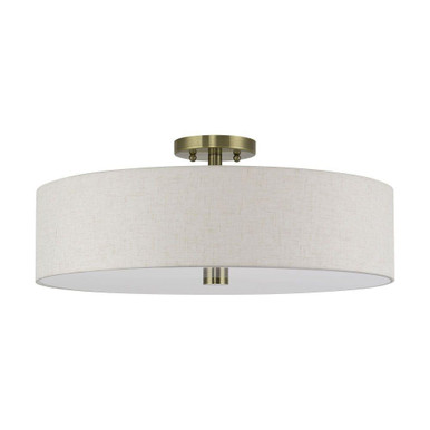 Monroe 5 Light Extra Large Semi Flush Mount 9 Inch X 22 Inch Wide by Livex - 52141-01