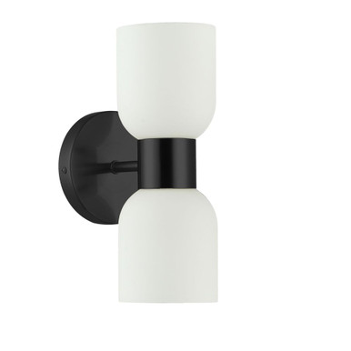 Vonda 2 Light Wall Sconce 11.5 Inch Tall and 4.75 Inch Wide by Dainolite - VND-102W-MB
