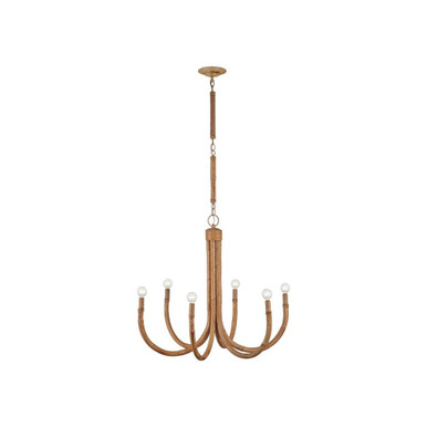 Samsara 6 Light Small Chandelier 31.5 Inch Wide by Currey Company - 9000-1297