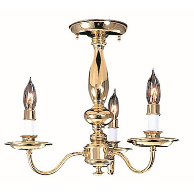 Jamestown 3 Light 15 Inch Wide Metal Semi Flush Mount by Framburg - 9133