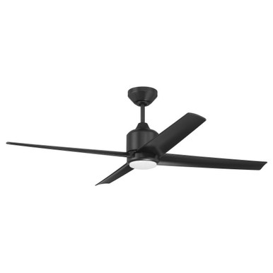 Quell 4 Blade Ceiling Fan with Light Kit 52 Inch Wide by Craftmade - QUL52