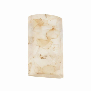 Alabaster Rocks 2 Light Wall Sconce 18.75 Inch Tall by Justice Design - ALR-8859