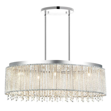 Claire 5 Light Large Linear Chandelier by CWI - 5535P30C-O