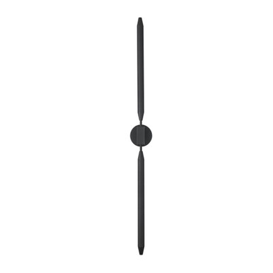 Odin 12W 2 LED Outdoor Wall Mount 50 Inch Tall and 5 Inch Wide by Elegant - OD401W50BK