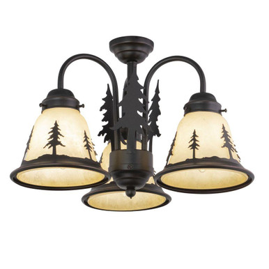 Yosemite 3 Light 9 Inch Wide Semi Flush Mount by Vaxcel - LK55516BBZ-C
