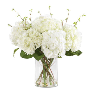 Anastasia Hydrangea Centerpiece 23.5 Inch and 19.5 Inch Wide by uttermost - 60248