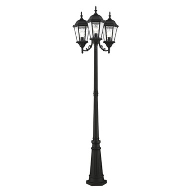 Hamilton 3 Light Outdoor 3 Head Post 24.5 x 86 Inch by Livex - 75478-14