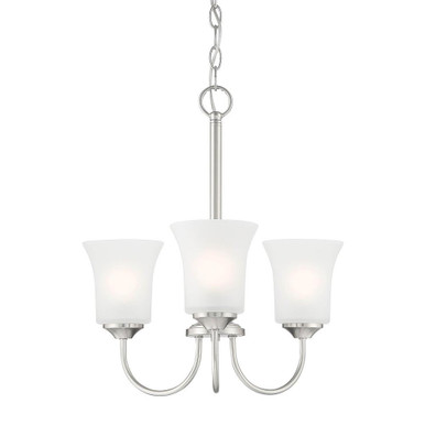 Bronson 3 Light Small Chandelier by Designers Fountain - D278M-3CH-BN