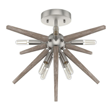 Jupiter Star 8 Light 14 Inch Wide Semi Flush Mount by Hunter Fans - JS8_193_SF