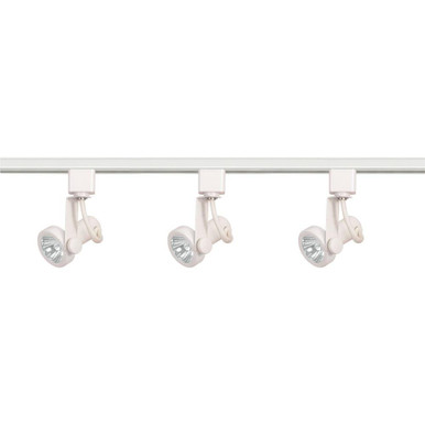 Three Light Line Voltage Round Back Track Kit 1.25 x 0.75 Inches by Nuvo - TK355