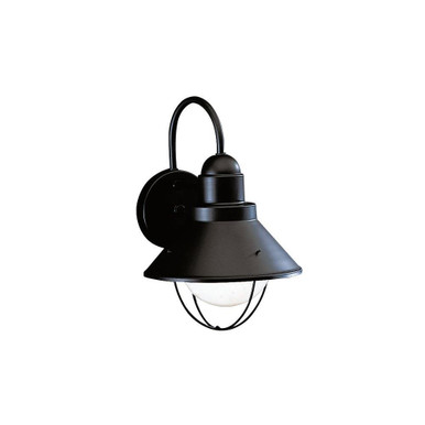 Seaside 1 Light Medium Outdoor Wall Mount 12 x 8 Inches by Kichler - 9022BK