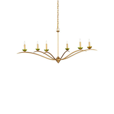 Flannery 6 Light Chandelier 21 Inch X 48.5 Inch Wide by Currey Company - 9000-1338