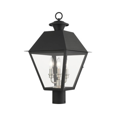 Mansfield 3 Light Outdoor Post Top Lantern 12 x 22 Inches by Livex  - 27219-04
