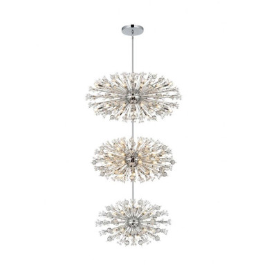 Vera 100 Light Medium 3 Tier Round Chandelier by Elegant - 2500G48