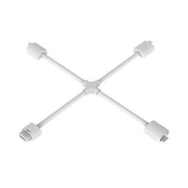 Snap On Strip Light X Connector 0.75 Inch Tall and 4 Inch Length by WAC - T24-OD-X-WT