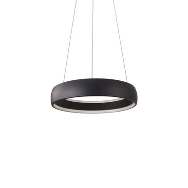 Halo 62W LED Pendant 4.25 Inch Tall and 24.38 Inch Wide by Kuzco - PD22723-BK-UNV-010