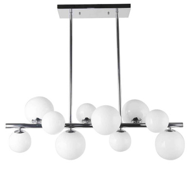 Glasgow 10 Light Pendant 11 Inch Tall and 31 Inch Wide by Dainolite - GLA-3110HP-PC