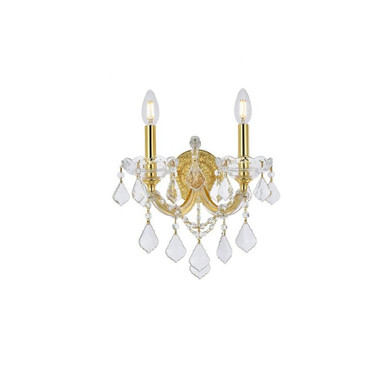 Maria Theresa 2 Light Steel Wall Sconce by Elegant - 2800W2