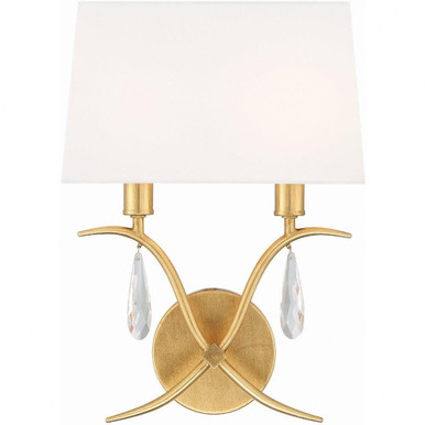 Rollins 2 Light Candle Style Wall Sconce by Crystorama - ROL-18802-GA