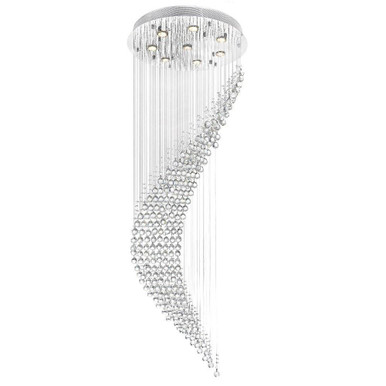 Ribbon 8 Light 24 Inch Wide Flush Mount by CWI - 6629C24C