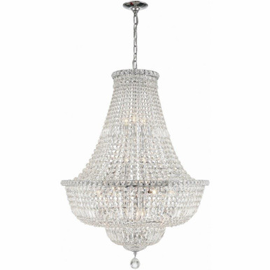 Roslyn 15 Light Large Chandelier by Crystorama - ROS-A1015-CH-CL-MWP
